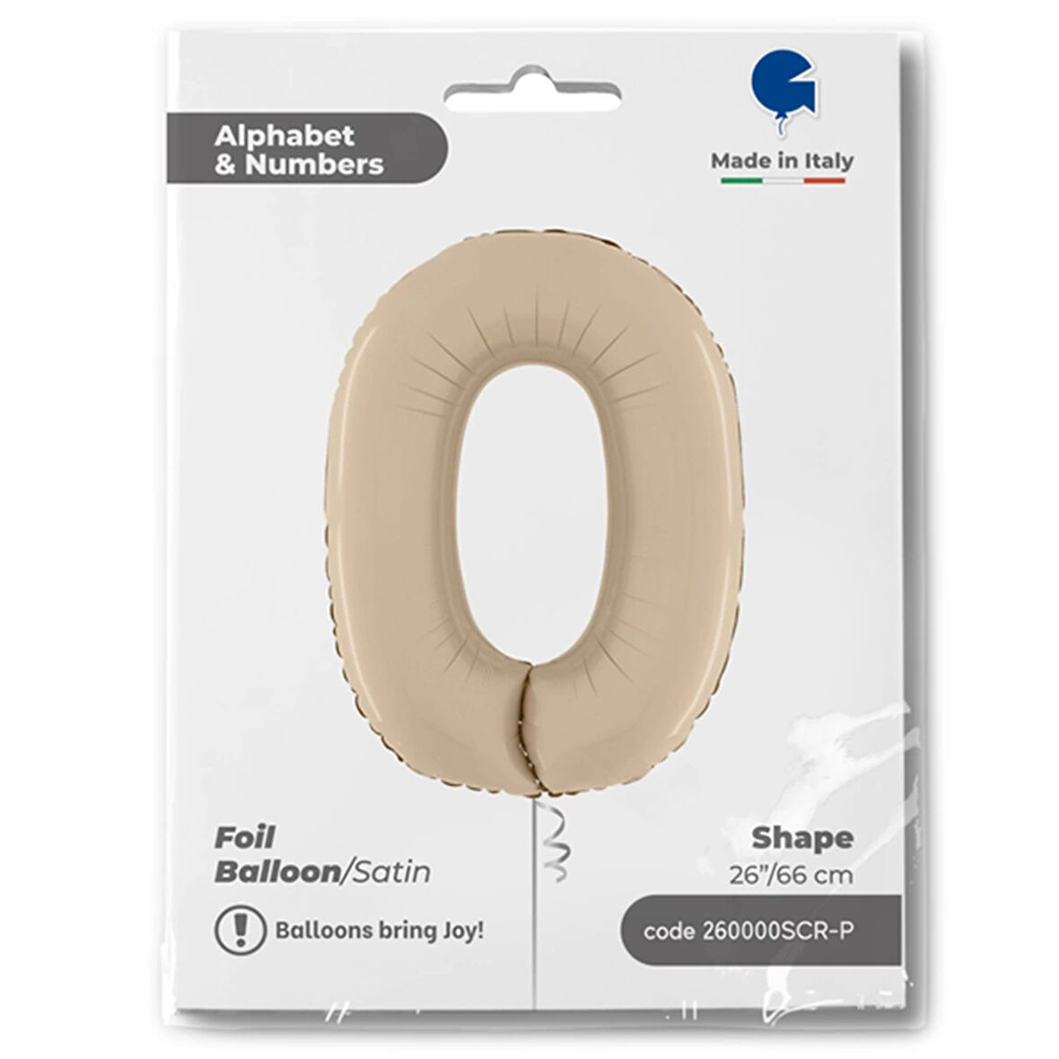 0 Rakam Supertrend Satin Cream Folyo Balon 26"