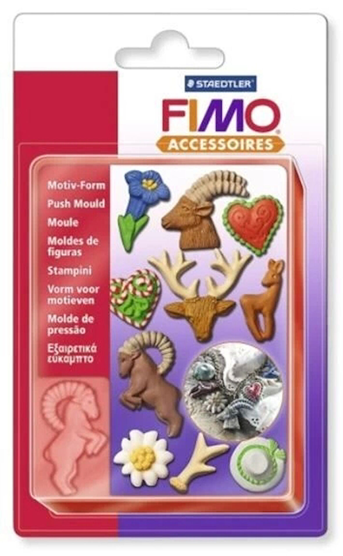 Supertrend Fimo Push Mould Esnek Silikon Polimer Kil Kalıbı ALP DAĞLARI