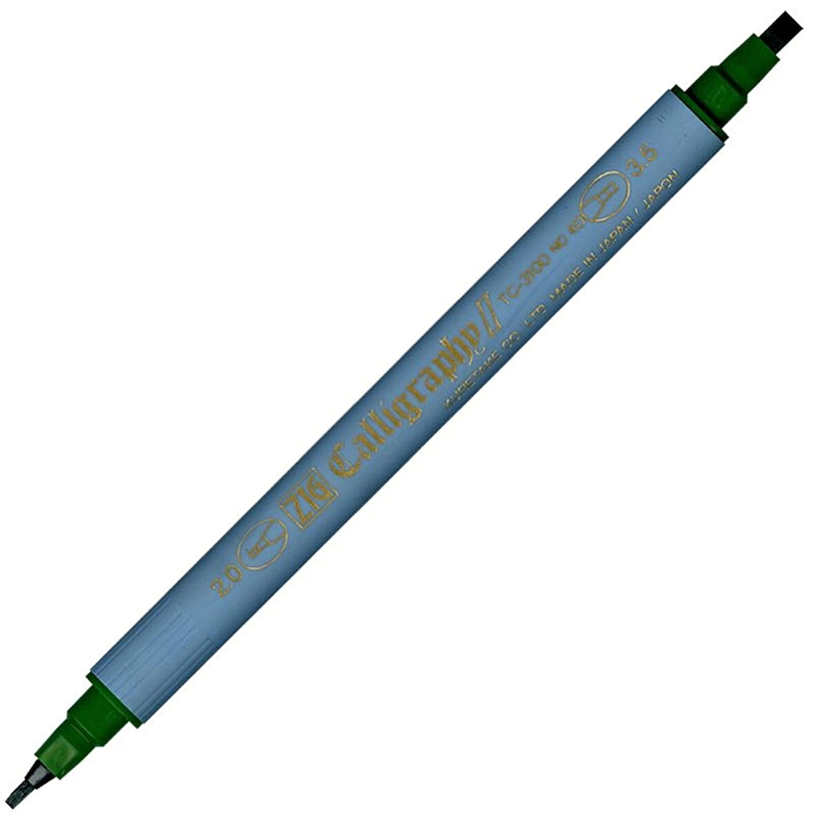Supertrend Kaligrafi Kalemi Çift Uçlu 2 mm. + 3.5 mm. Yeşil