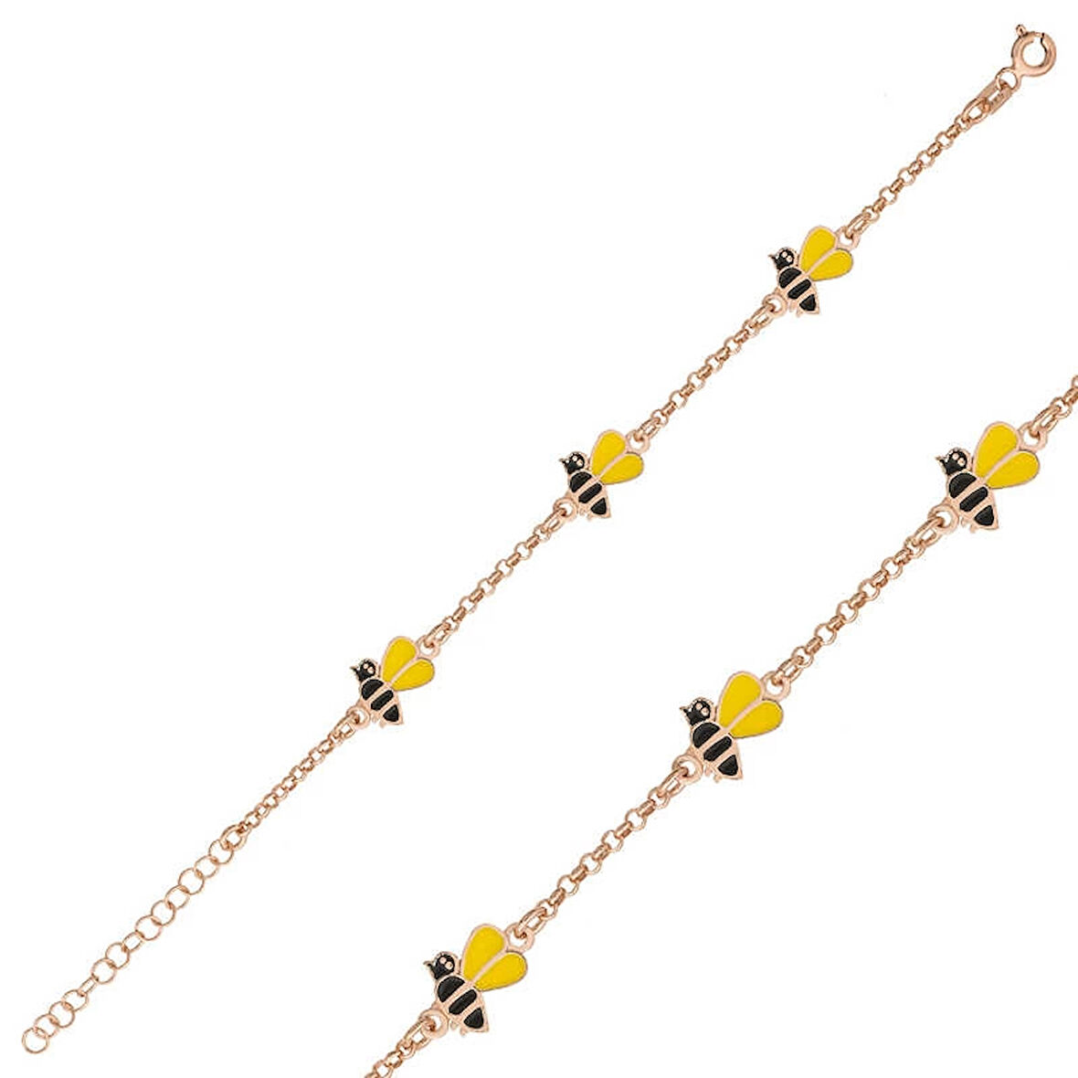 Supertrend ​gümüş Rose Arı Figürlü Çocuk Bileklik