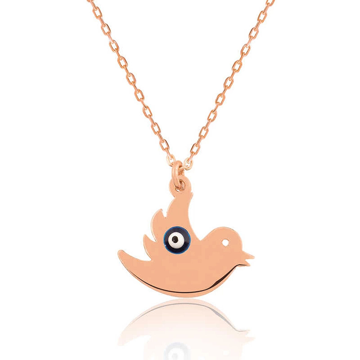 Supertrend Gümüş Nazarlı Kuş Kadın Kolye