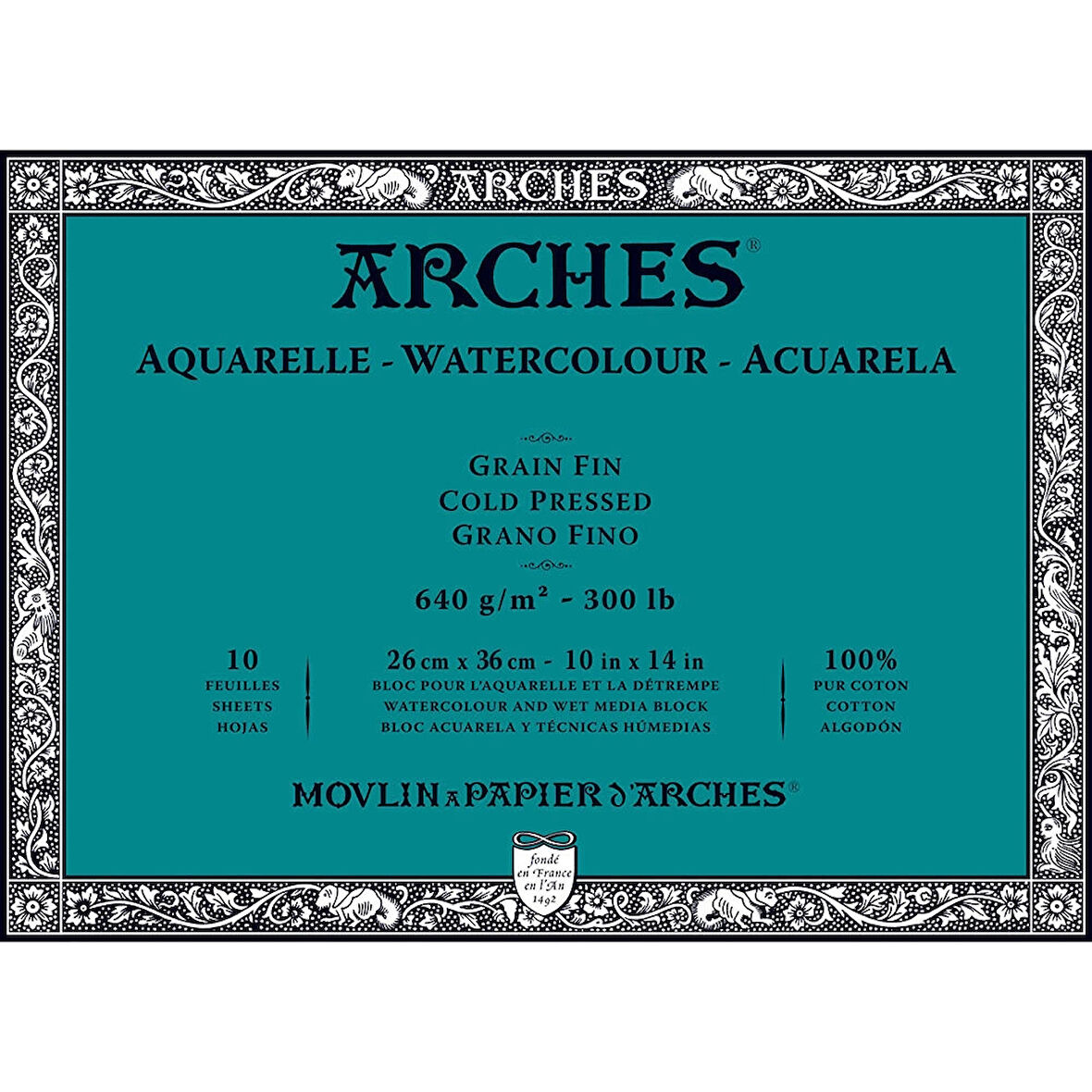 Supertrend Sulu Boya Defteri Blok Soğuk Baskı - Orta Doku 640 gr. 26x36 cm. 10 Yaprak