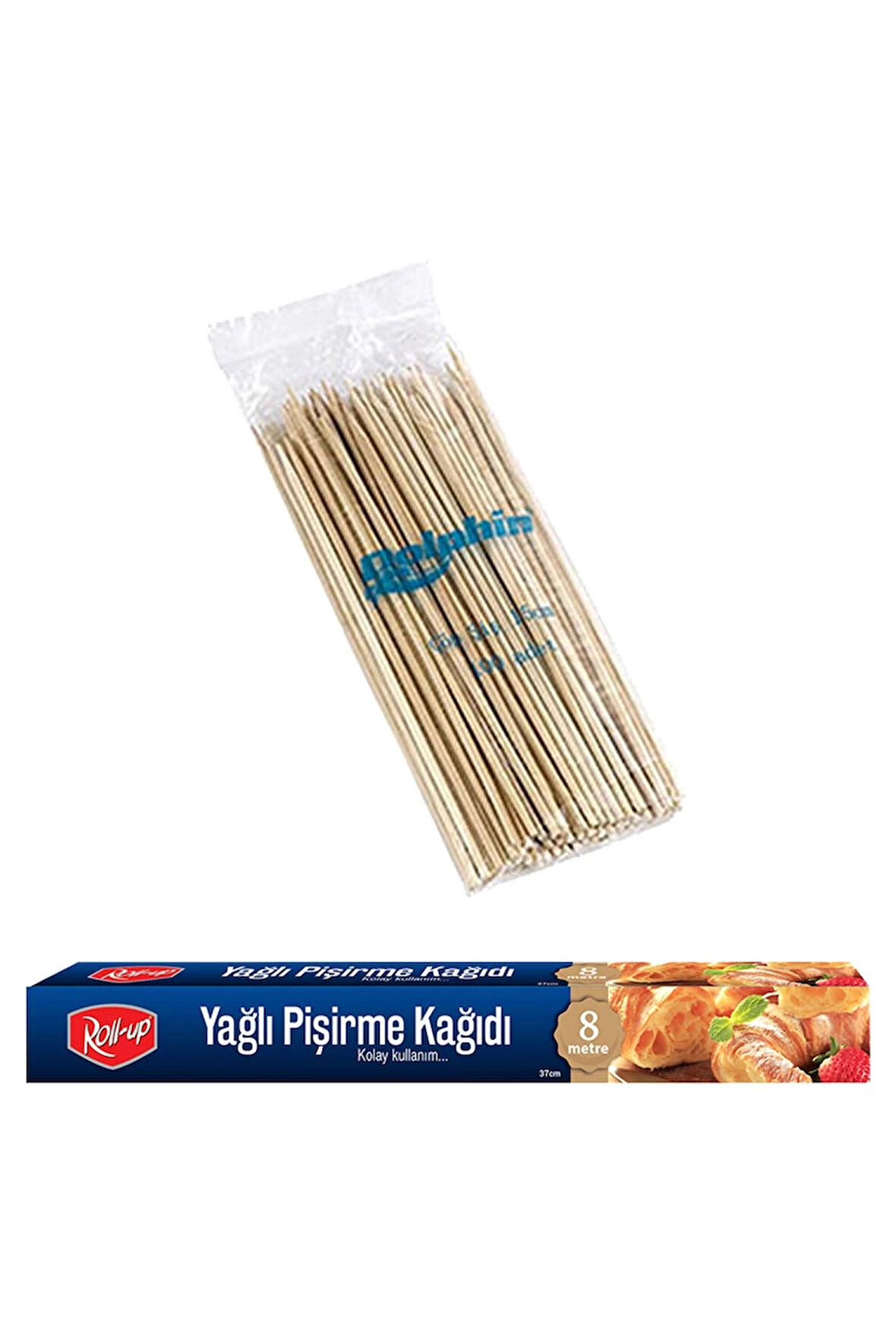 Supertrend 8 Metre Pişirme Kağıdı Ve 100lü Bambu Çöp Şiş Set