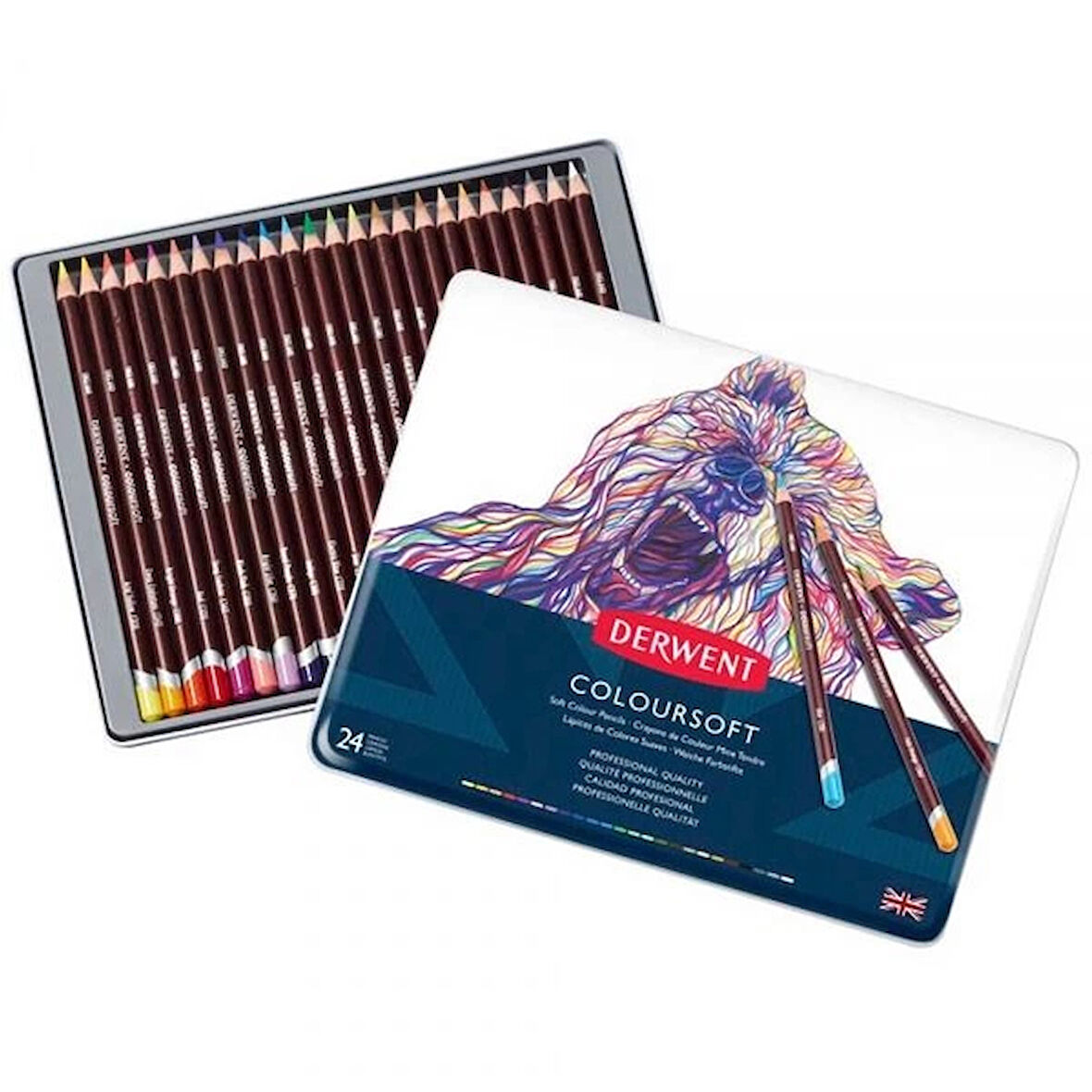Supertrend Coloursoft Pencils Yumuşak Kuru Boya Kalemi Seti 24'lü Teneke Kutu