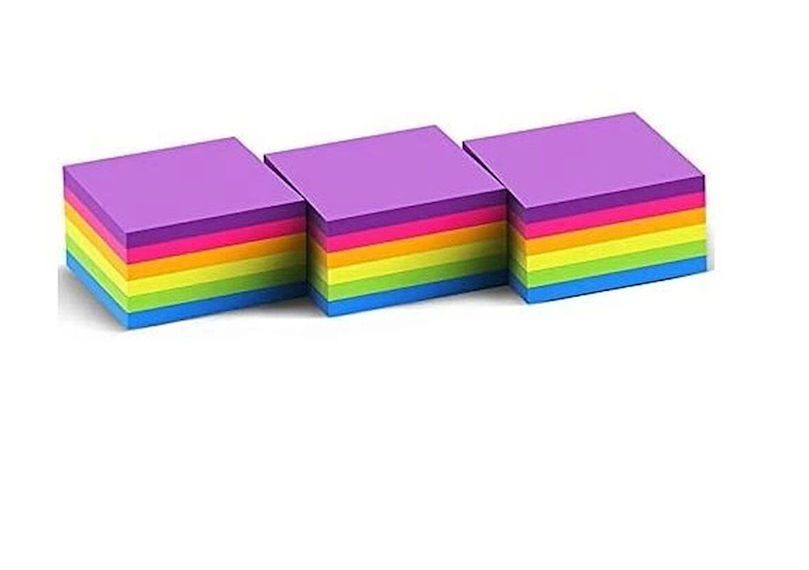 Supertrend Yapışkanlı Not Kağıdı Küp Blok 75x75 mm. 400 Yaprak CANLI RENKLER