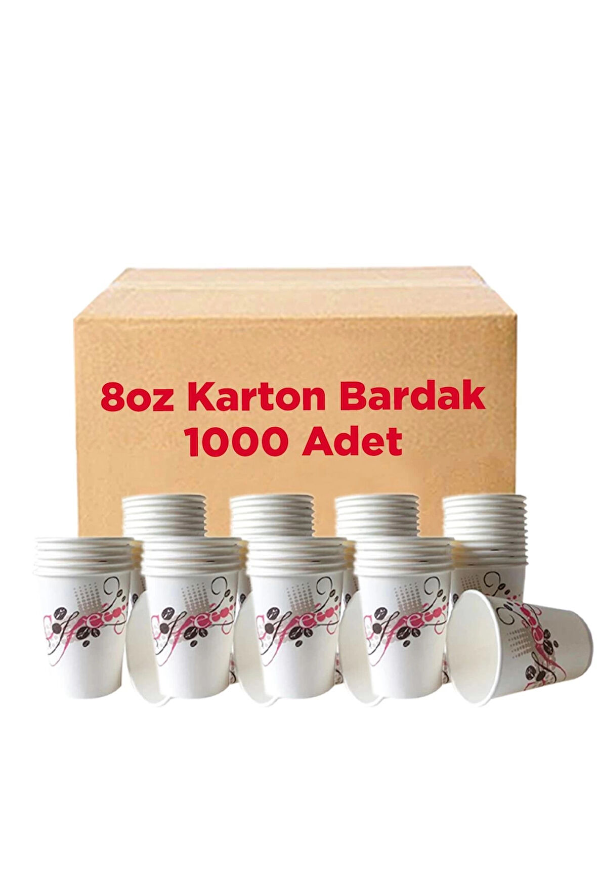 Rol-Up 8oz Karton Bardak 50 Adet x 20 Paket - Koli