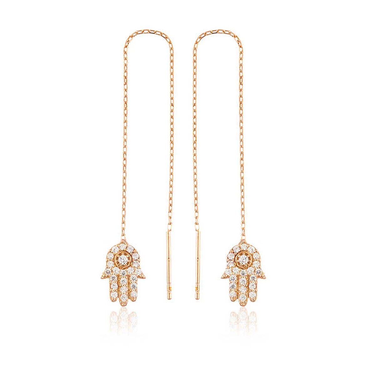 Supertrend Gümüş Zincirli Fatma Ana Eli Küpe