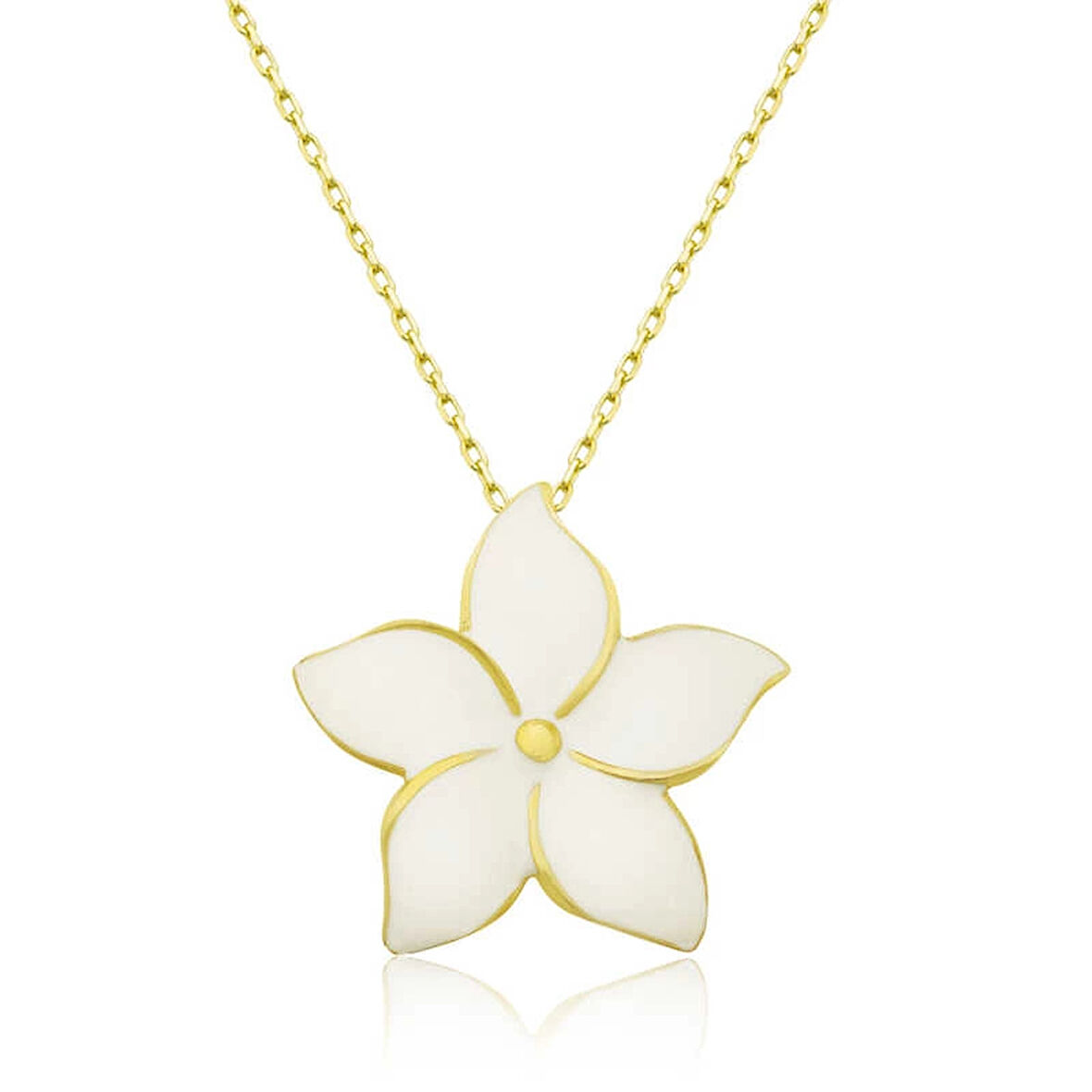 Supertrend Gümüş Gold Yasemin Çiçeği Kadın Kolye