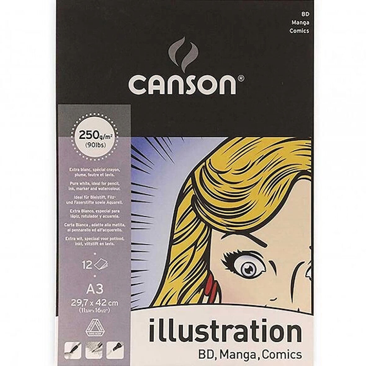 Supertrend Illustration Manga Marker Çizim Defteri A3 250 gr. 12 Sayfa