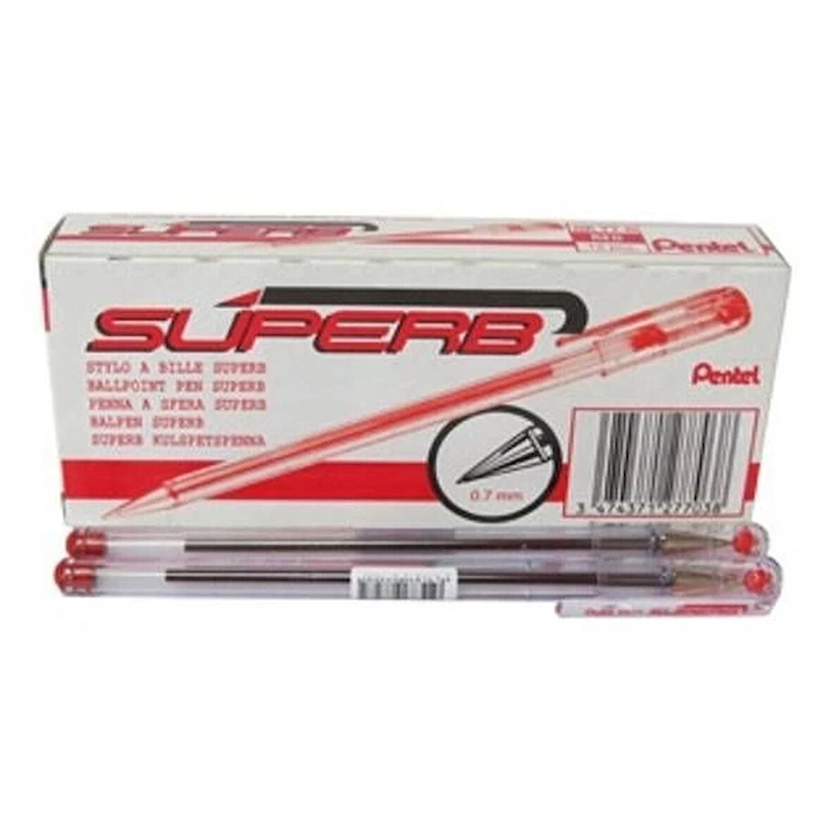 Supertrend BK77 Yağ Bazlı Roller Tükenmez Kalem KIRMIZI 12'li Kutu