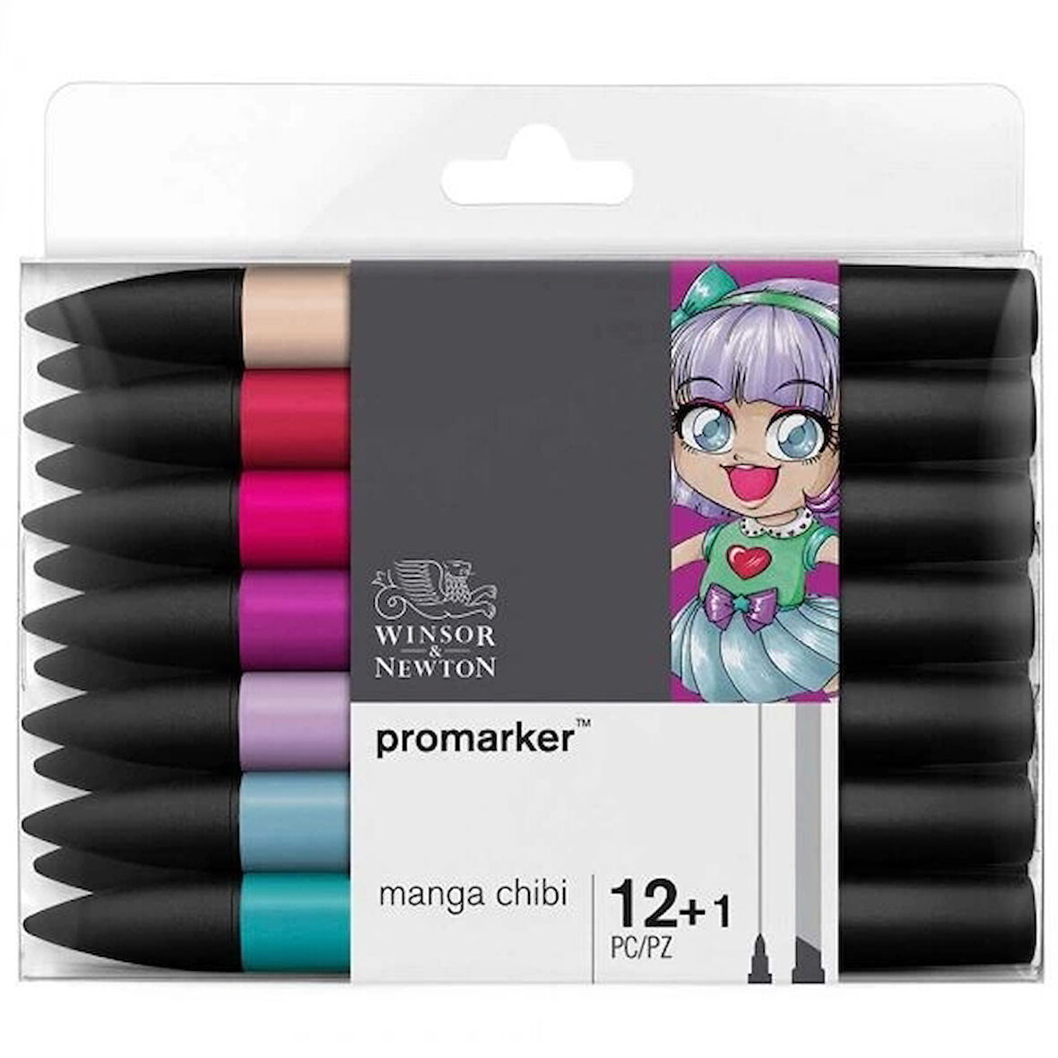 Supertrend ProMarker Kalem Seti 12+1 Renk MANGA CHIBI