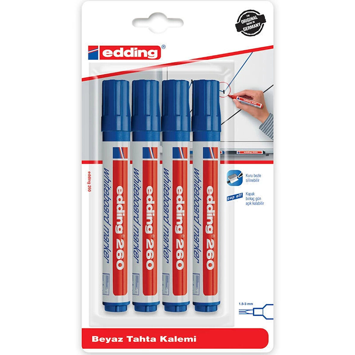 Supertrend 260 Whiteboard Marker Yazı Tahtası Kalemi Seti 4'lü Mavi