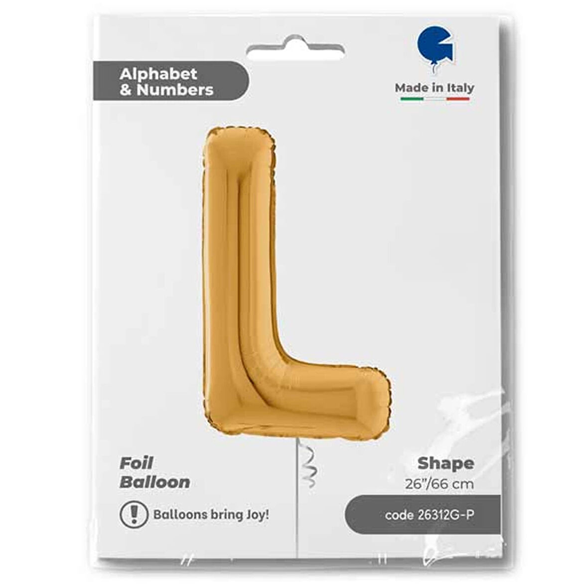 L Harf Supertrend Altın Folyo Balon 26"