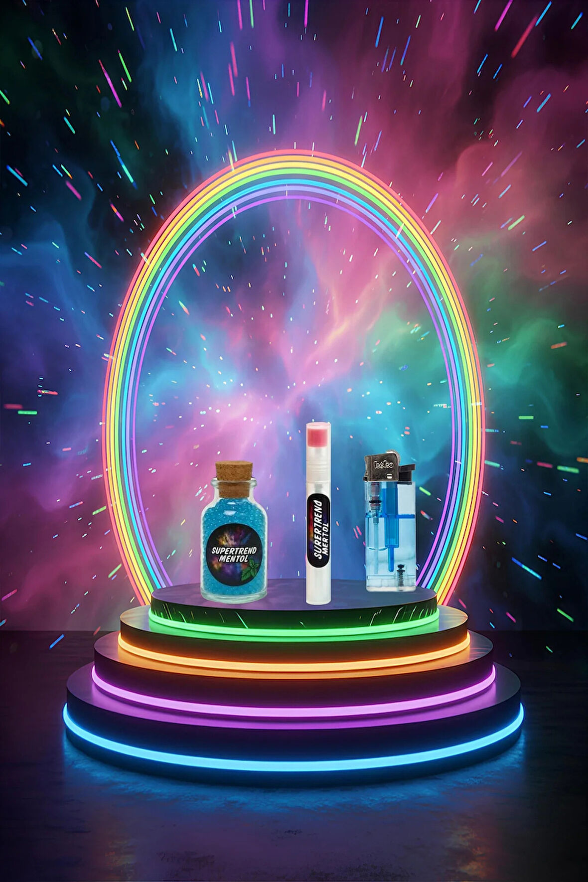 Mentol Topu 1000 Adet Mavi Mentol 1 Adet Apliaktör ve Çakmak Hediye