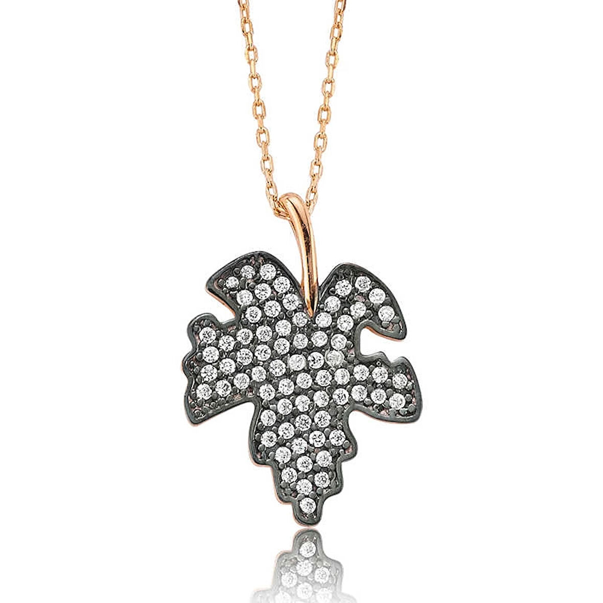 Supertrend Gümüş Çınar Yaprağı Kadın Kolye