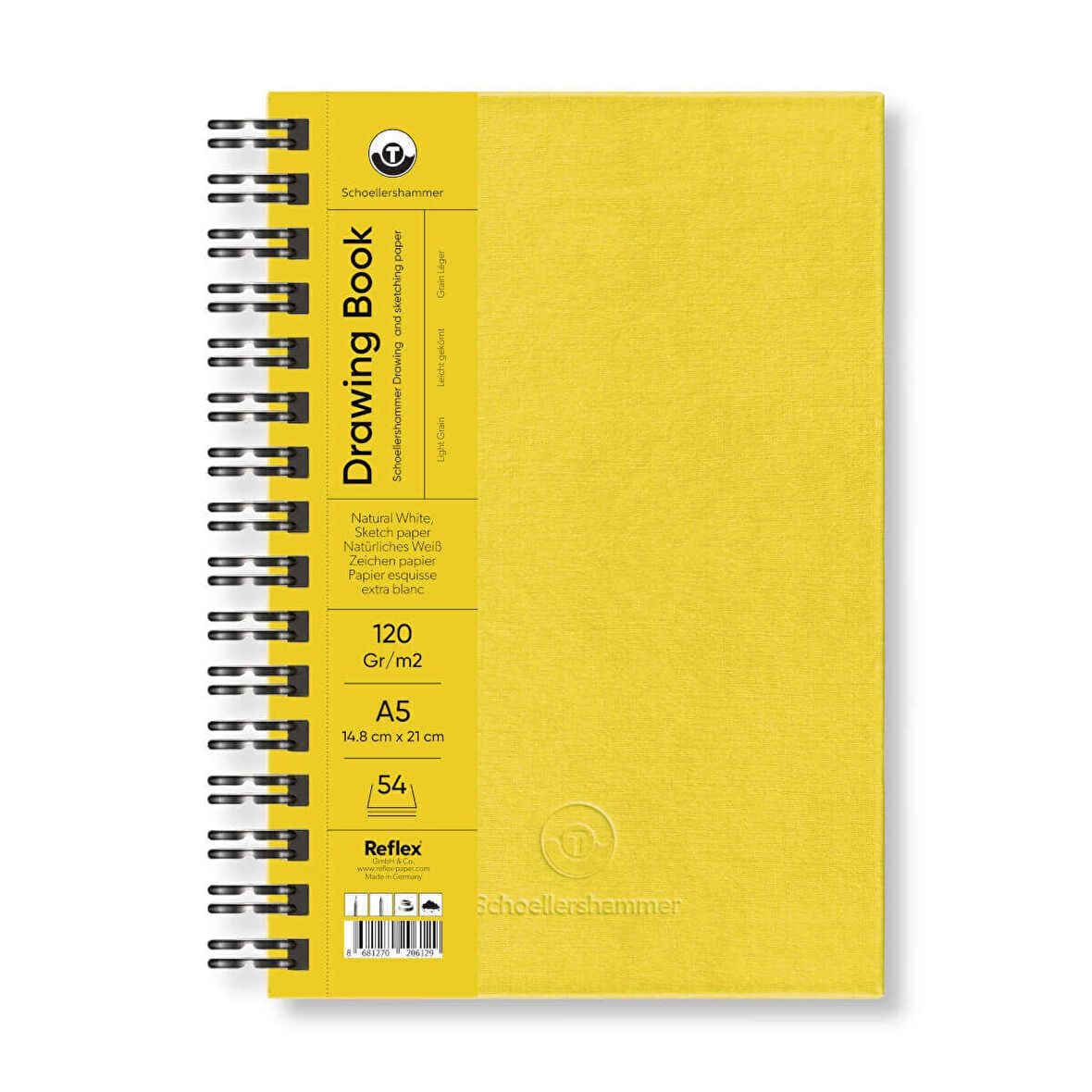 Supertrend Drawing Pad Sert Kapak Eskiz Çizim Defteri 120 gr. A5 54 yaprak SARI