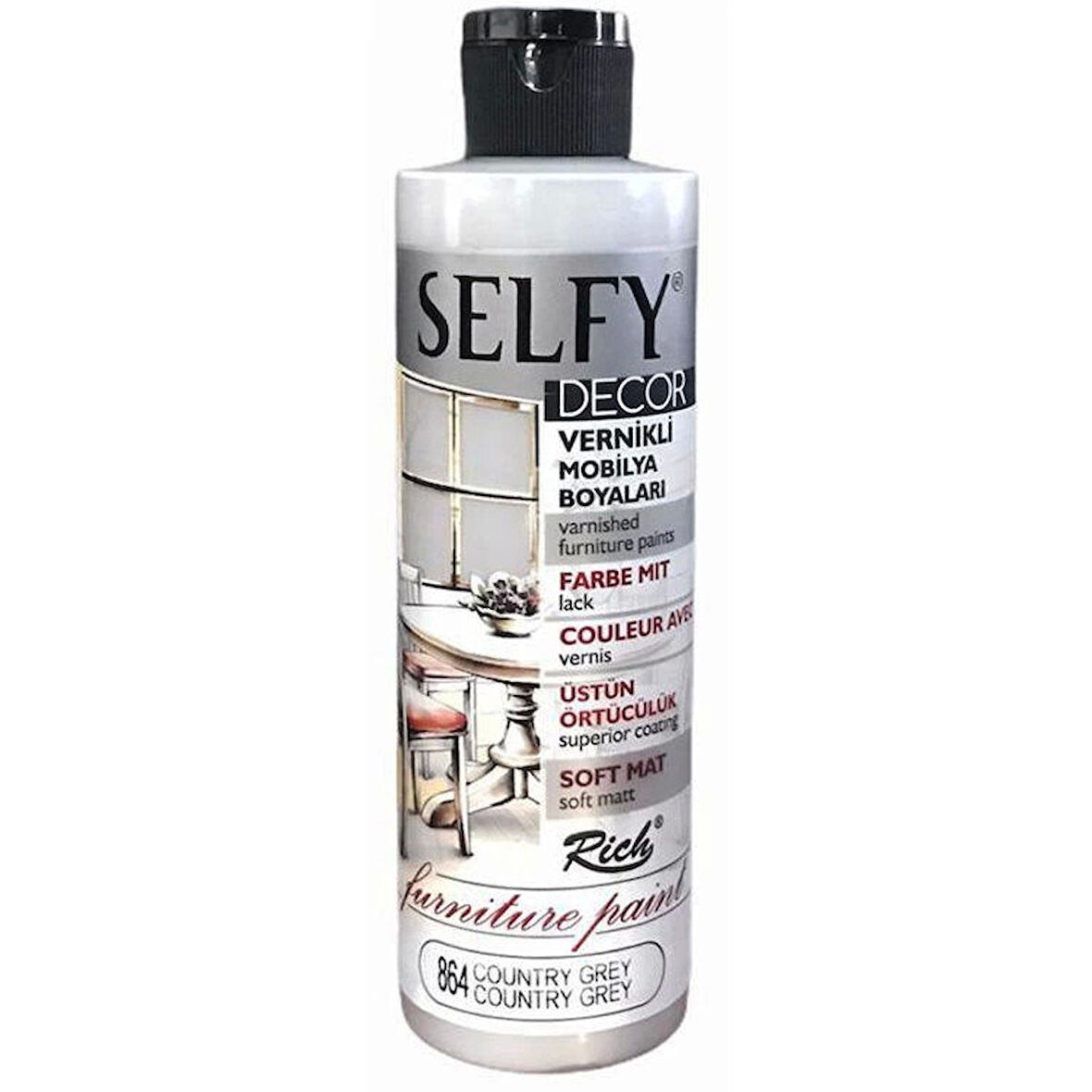 Supertrend Selfy Decor Vernikli Boya 240 cc 864 COUNTRY GREY