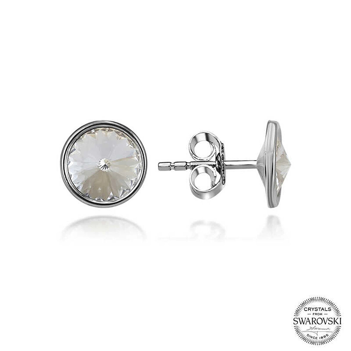 Supertrend Swa Crystal Taşlı Gümüş Çivili Kadın Küpe