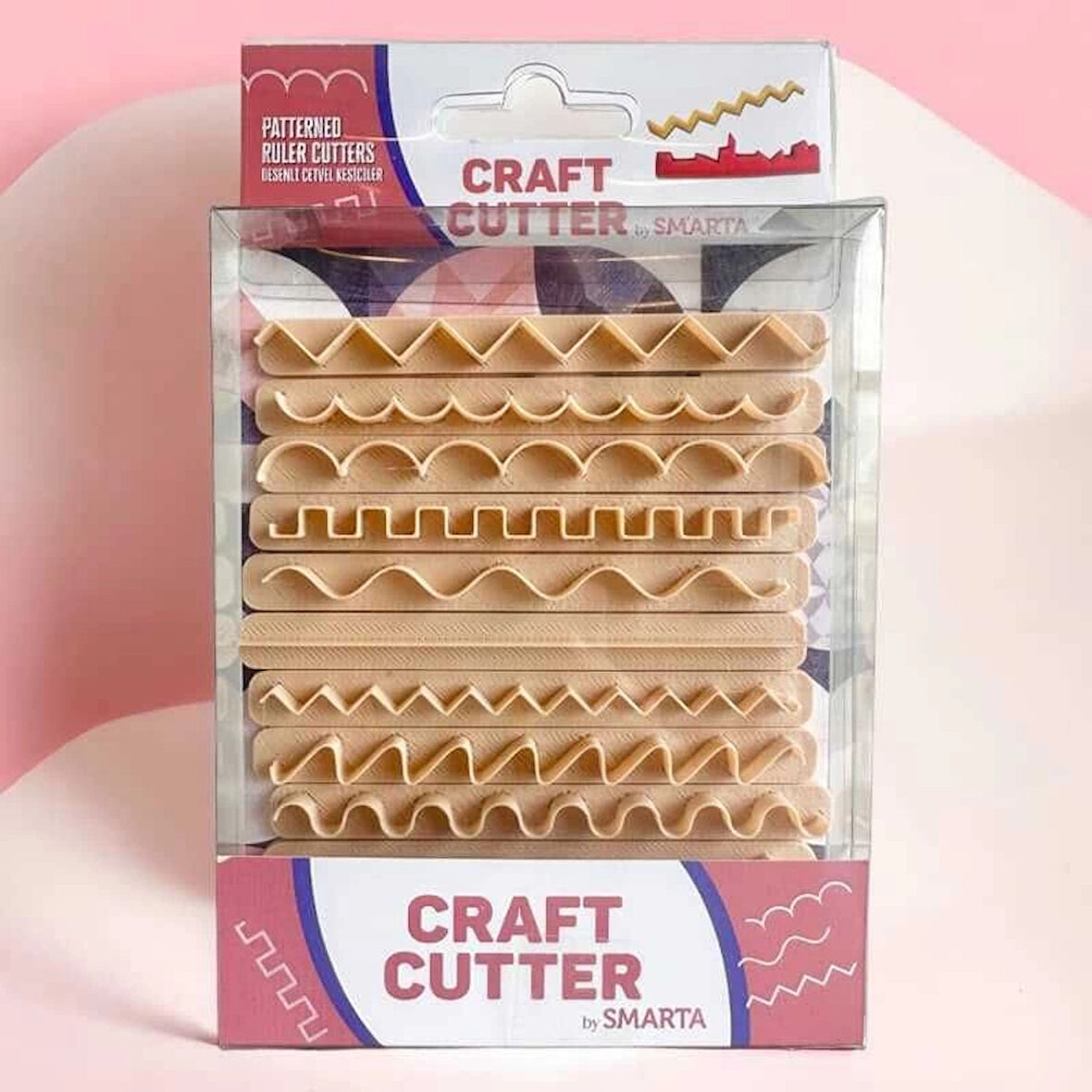 Supertrend Craft Cutter Kil ve Hamur Kesme Kalıpları Desenli Cetvel Kesiciler