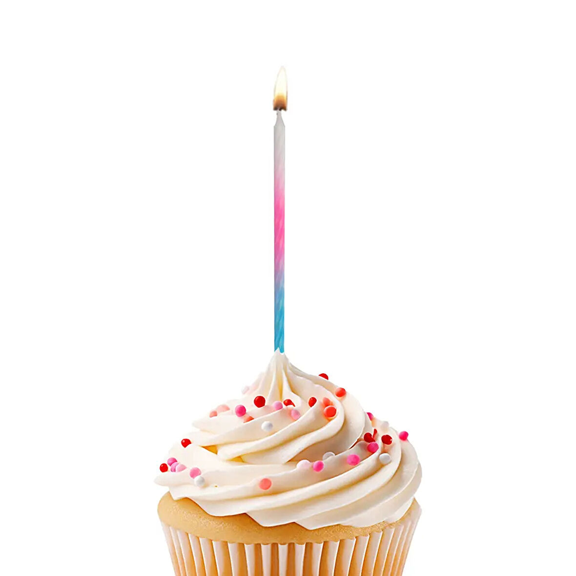 Burgulu 3 Renkli Doğum Günü Mumu No:3