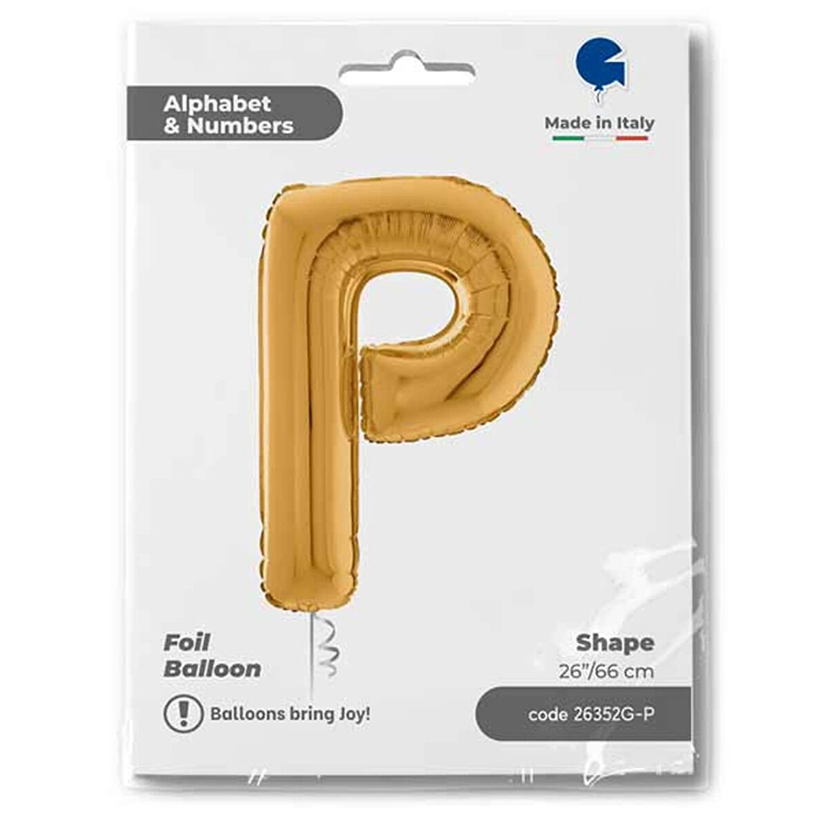P Harf Supertrend Altın Folyo Balon 26"