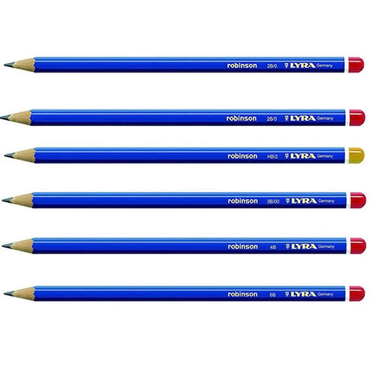 BK Supertrend Robinson Dereceli Kurşun Kalem Seti 6'Lı