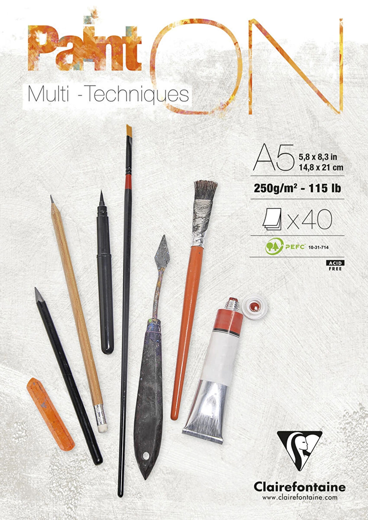 Supertrend Paint'On Multi-Techniques Karışık Teknik Eskiz Çizim Defteri 250 gr. A5 50 yp.