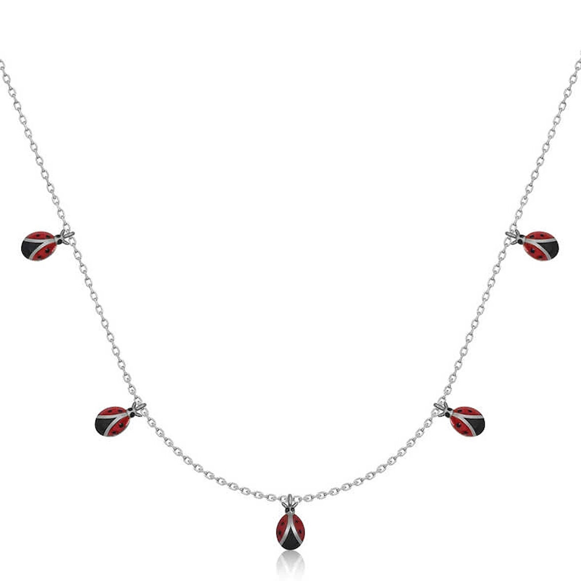 Supertrend Gümüş Uğur Böceği Şans Kadın Kolye