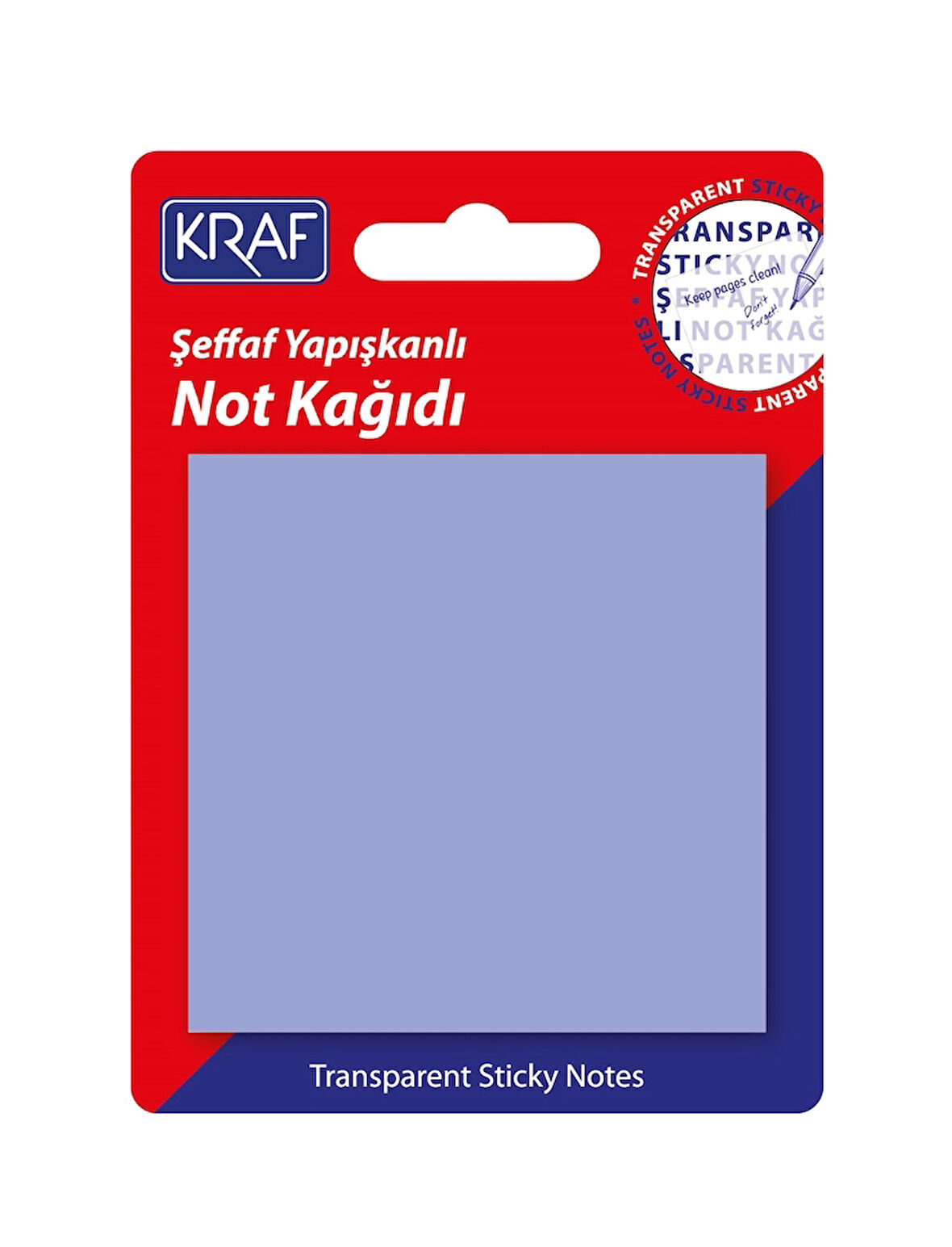 Supertrend Şeffaf Post-it Yapışkanlı Not Kağıdı 76x76 mm. 50 yaprak ŞEFFAF MOR