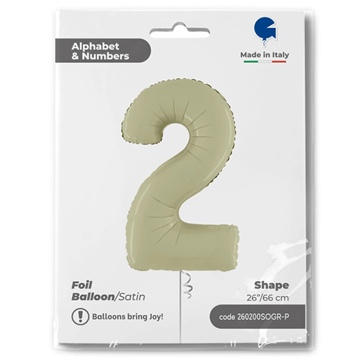 2 Rakam Supertrend Satin Olive Green Folyo Balon 26"