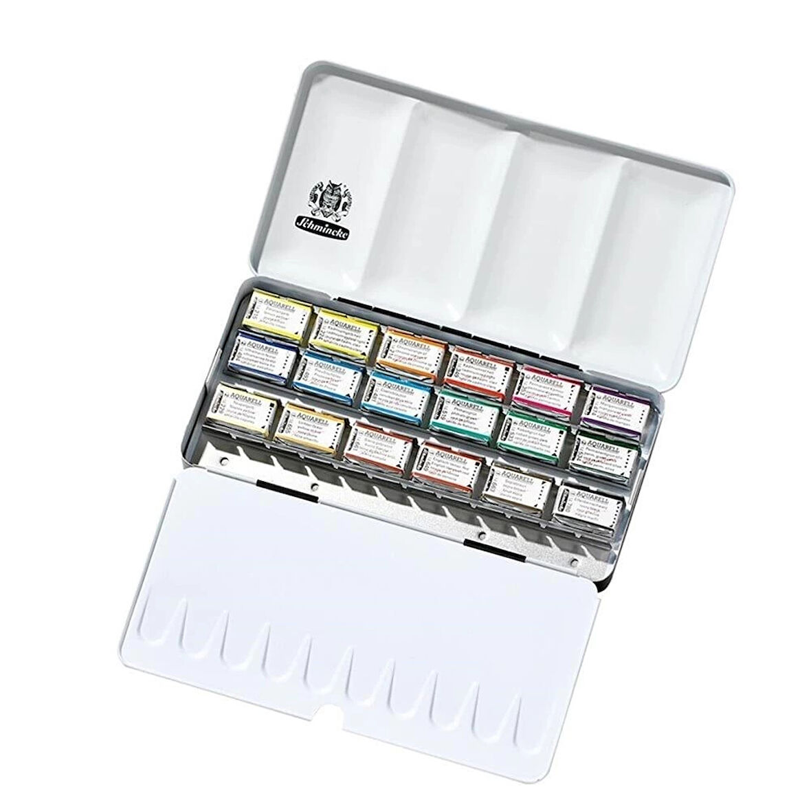 Supertrend Horadam Aquarell Taş Tablet Sulu Boya Seti Tam Tablet 18 Renk Metal Kutu