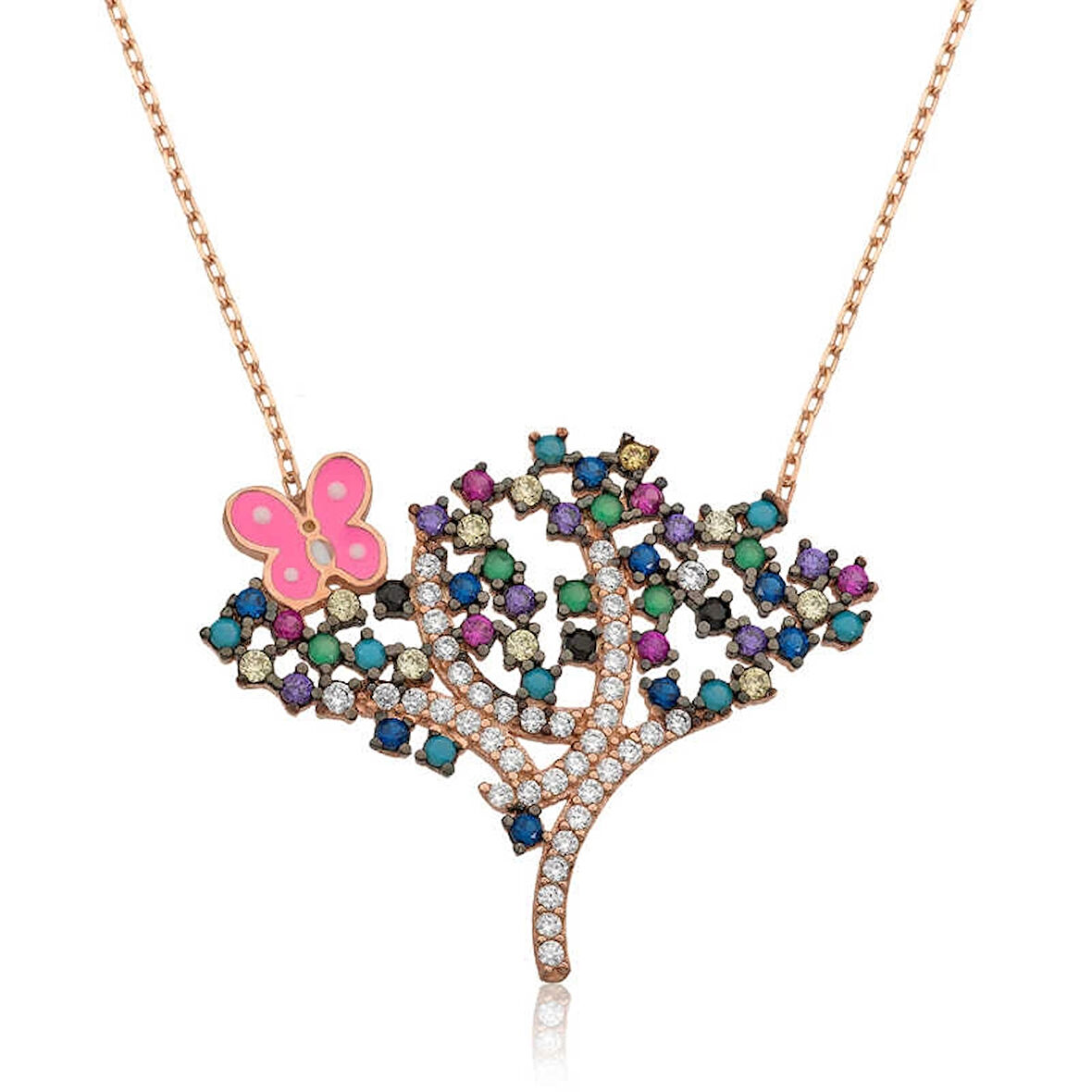 Supertrend Gümüş Bahar Ağacı Kadın Kolye