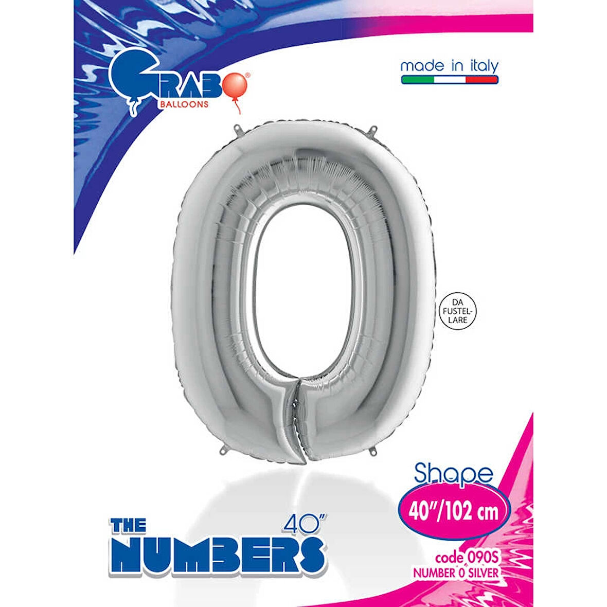 0 Rakam Supertrend Gümüş Folyo Balon 40"