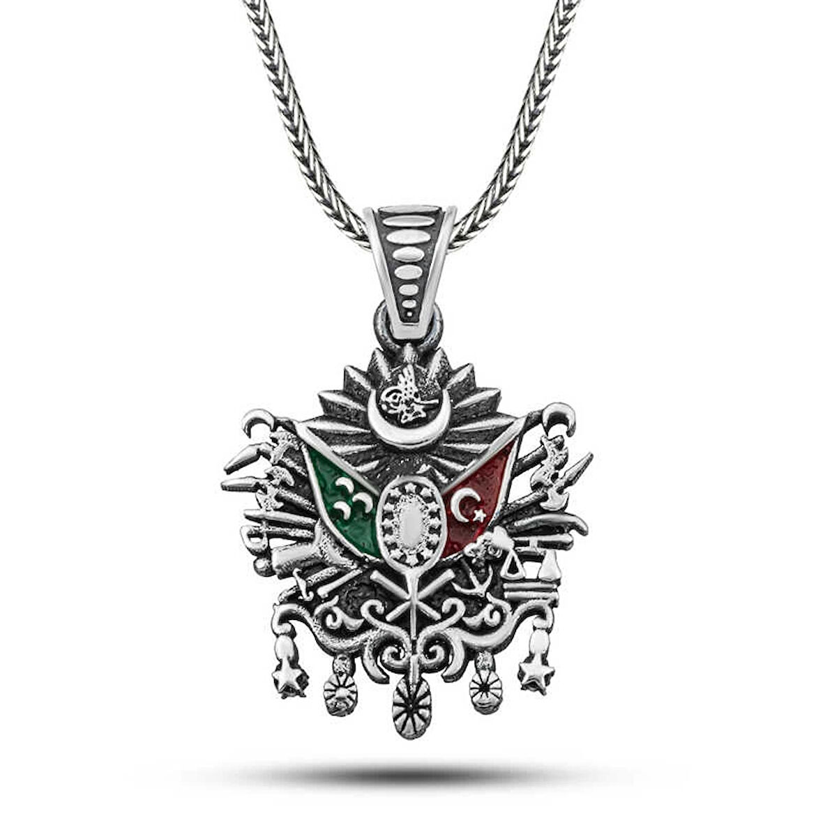 Supertrend Gümüş Osmanlı Devlet Armalı Erkek Kolye