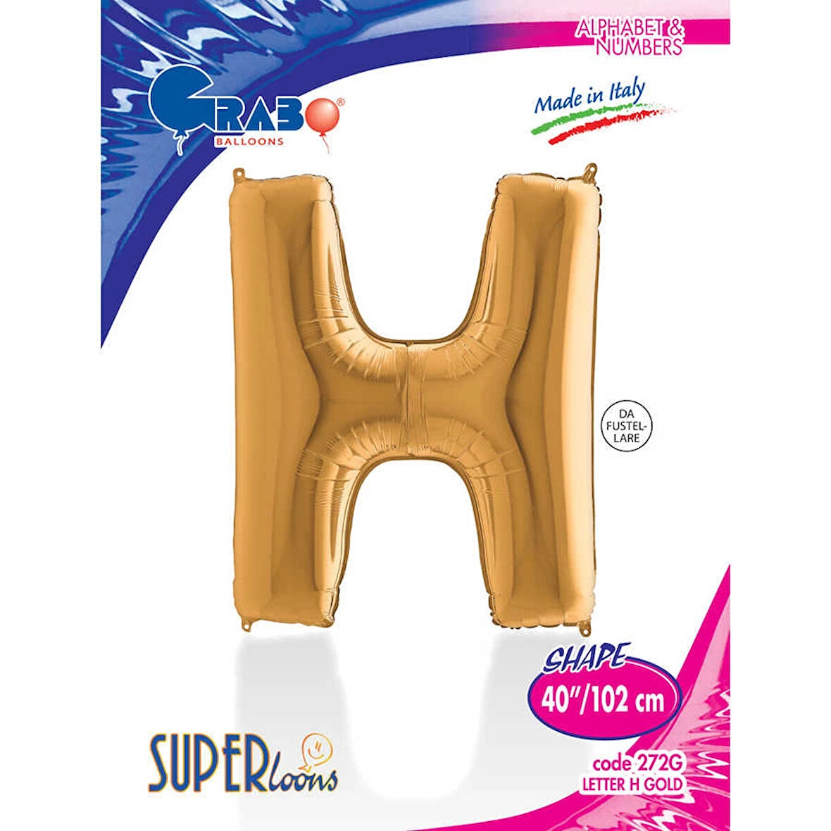 H Harf Supertrend Altın Folyo Balon 40"