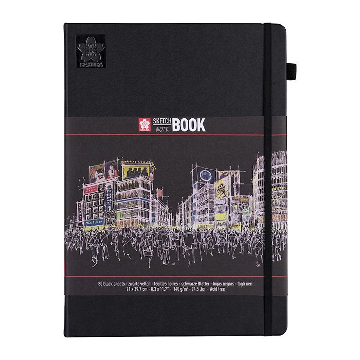 Supertrend Sketchbook Sert Kapak Eskiz Çizim Defteri Siyah Kağıt 140 gr. 21x30 cm. 80 yaprak