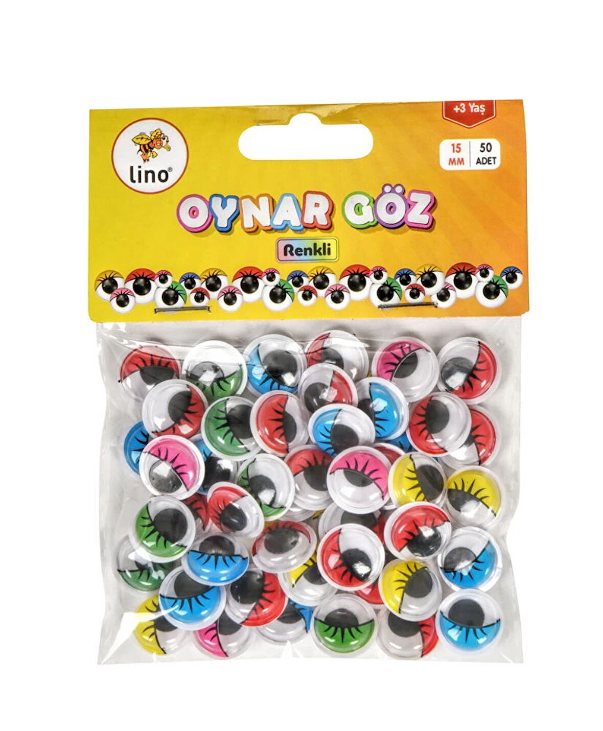 Supertrend Karışık Renkli Oynar Göz 15 mm 50'li Paket