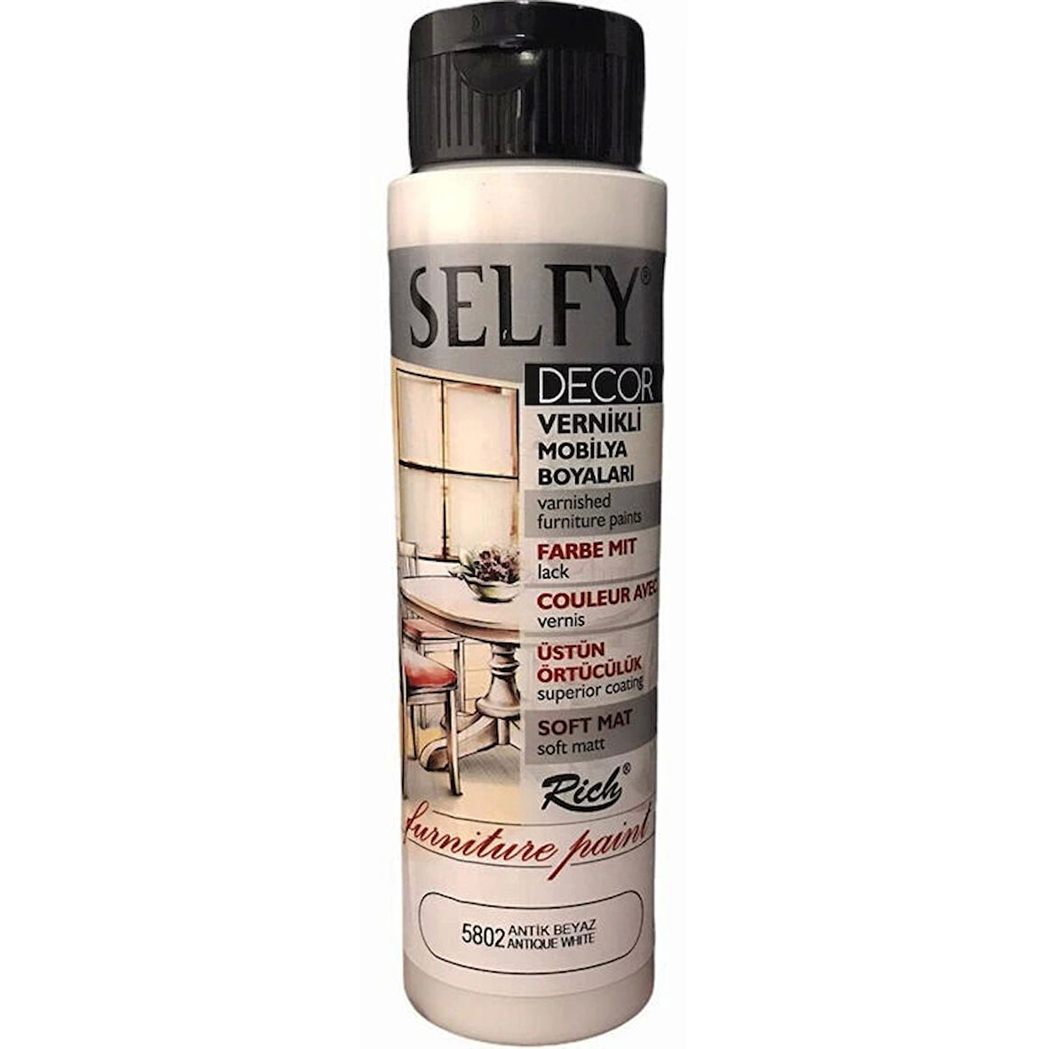 Supertrend Selfy Decor Vernikli Boya 500 cc 5802 ANTİK BEYAZ