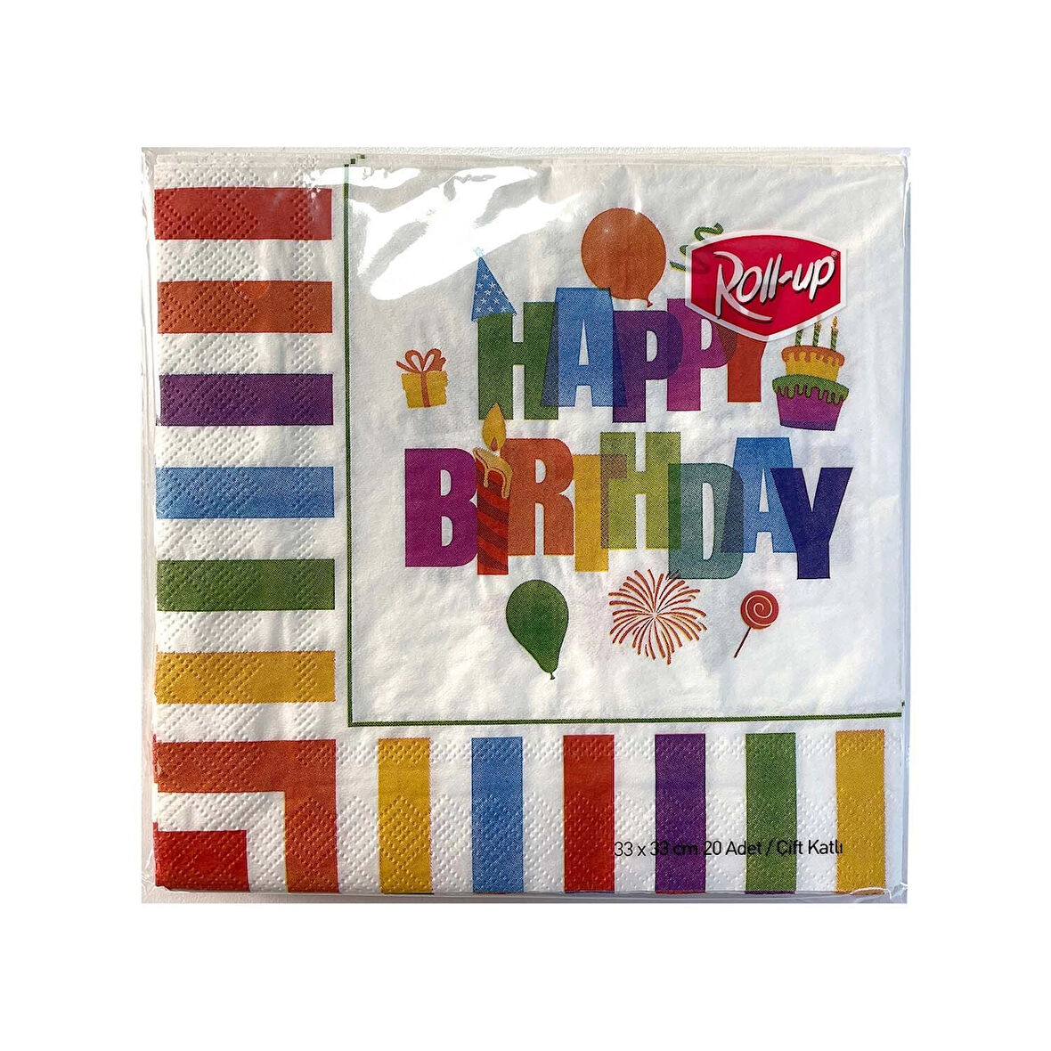 Supertrend Kağıt Peçete Renkli Doğum Günü 33x33cm 20li