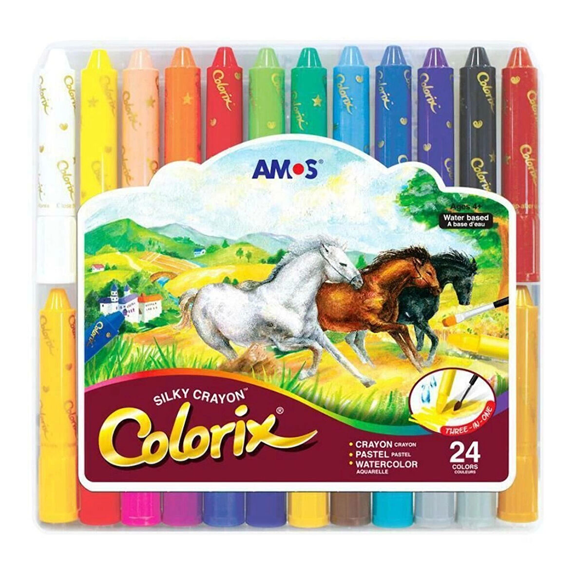 Supertrend Colorix Silky Crayon Üçü Bir Arada Boya 24 Renk