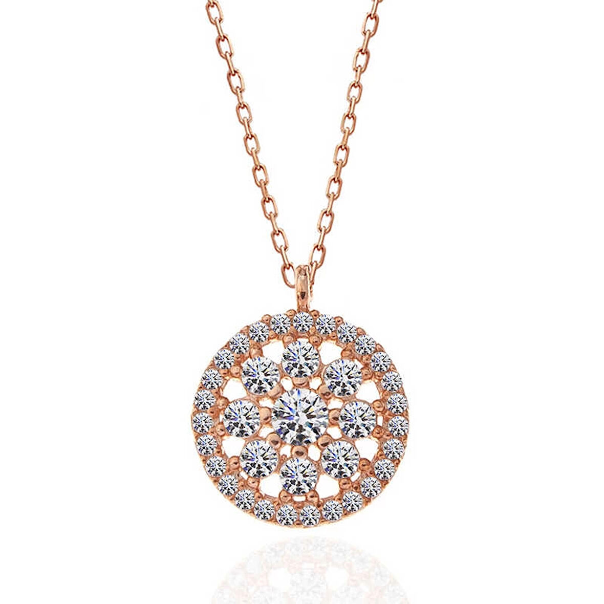 Supertrend ​gümüş Rose Çiçek Kadın Kolye