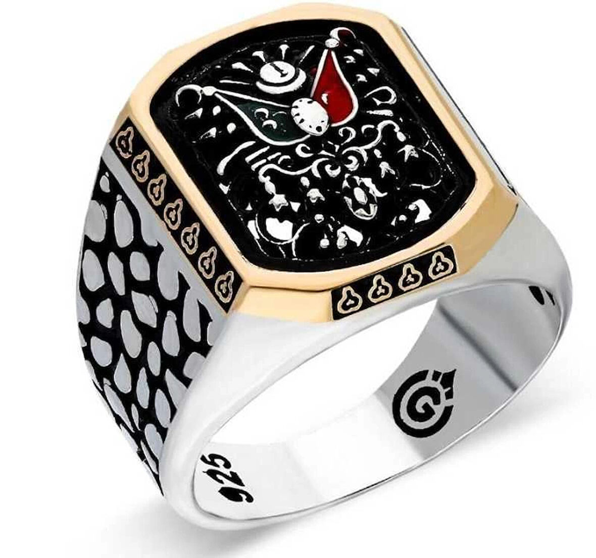 Supertrend Gümüş Osmanlı Devlet Armalı Erkek Yüzük