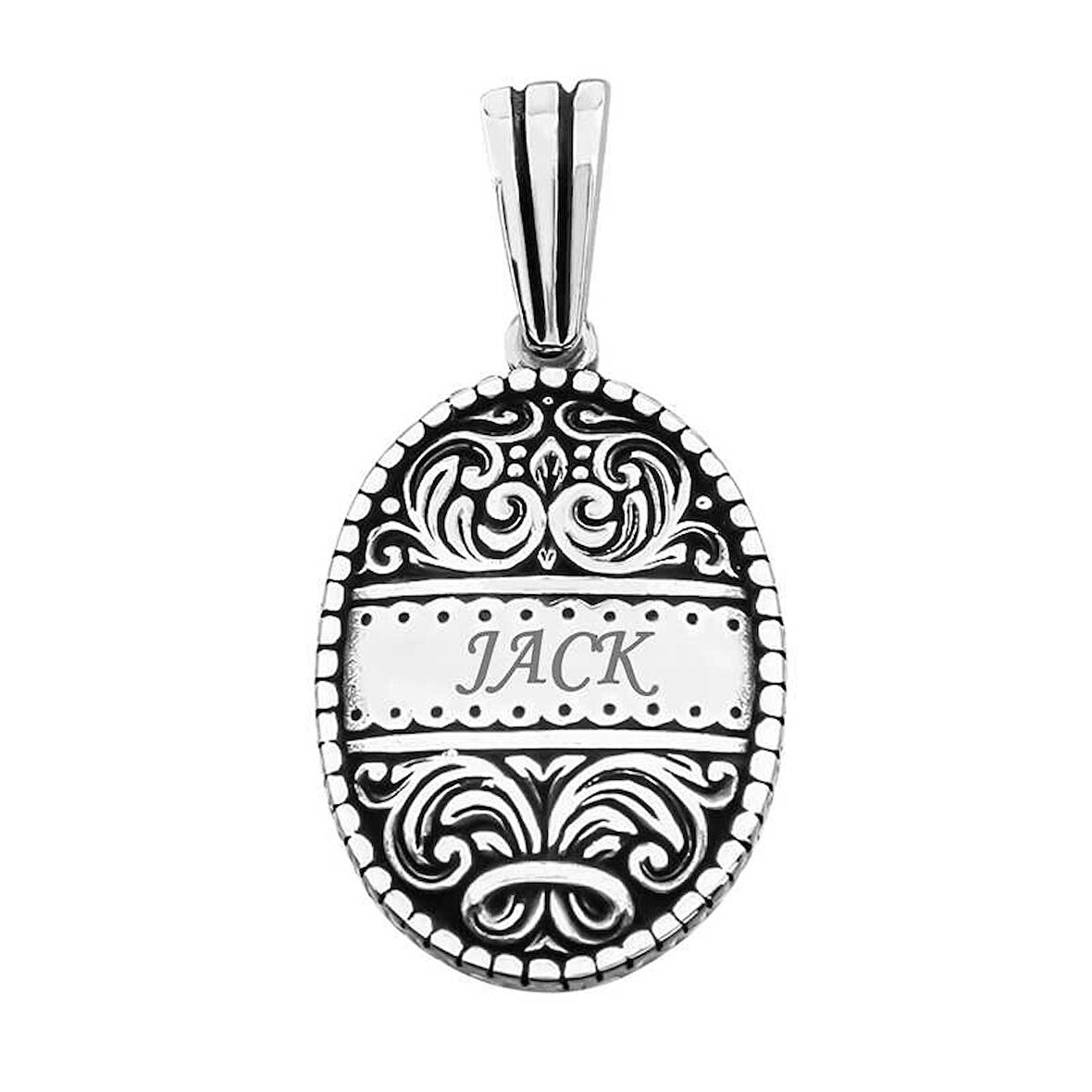 Supertrend Gümüş Kişiye Özel Erkek Kolye Ucu