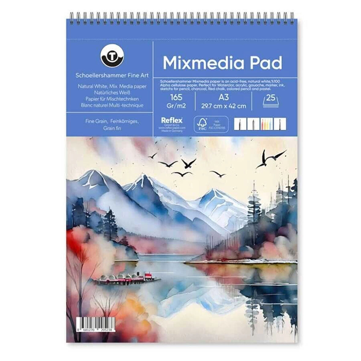 Supertrend Mix Media Pad Çok Amaçlı Eskiz Çizim Defteri 165 gr. A3 25 yaprak