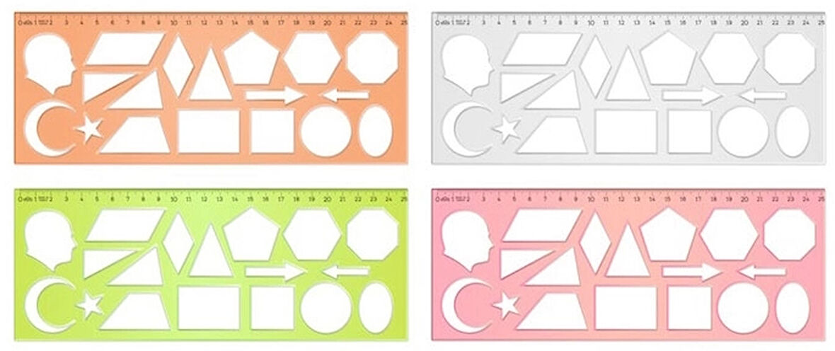 Supertrend Geometrik Şekiller Şablonu 25 cm.