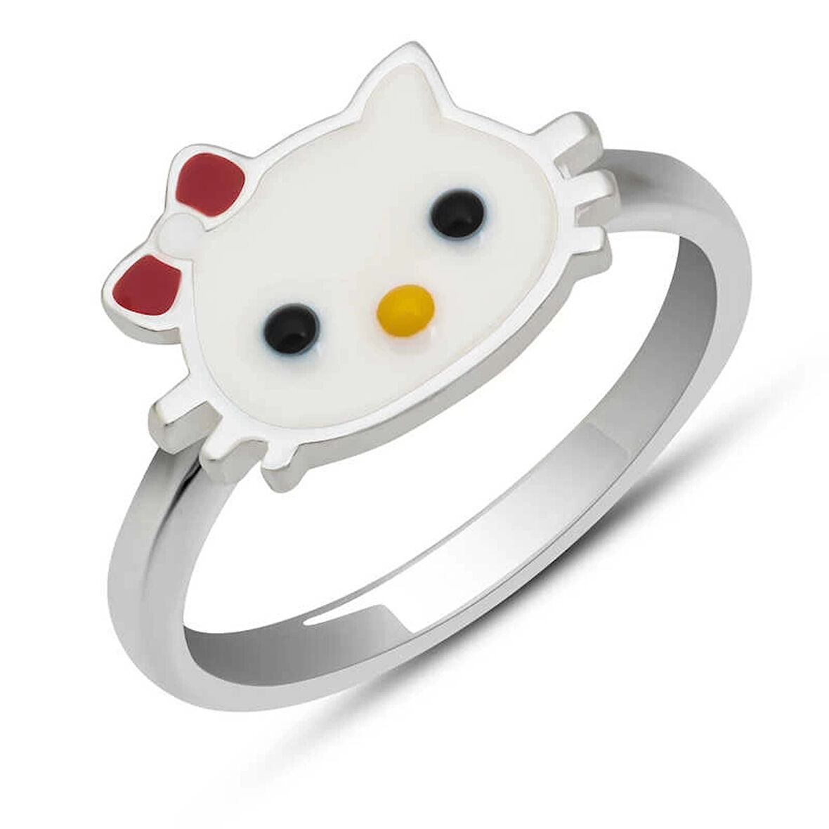 Supertrend Gümüş Kedi Çocuk Kız Yüzük