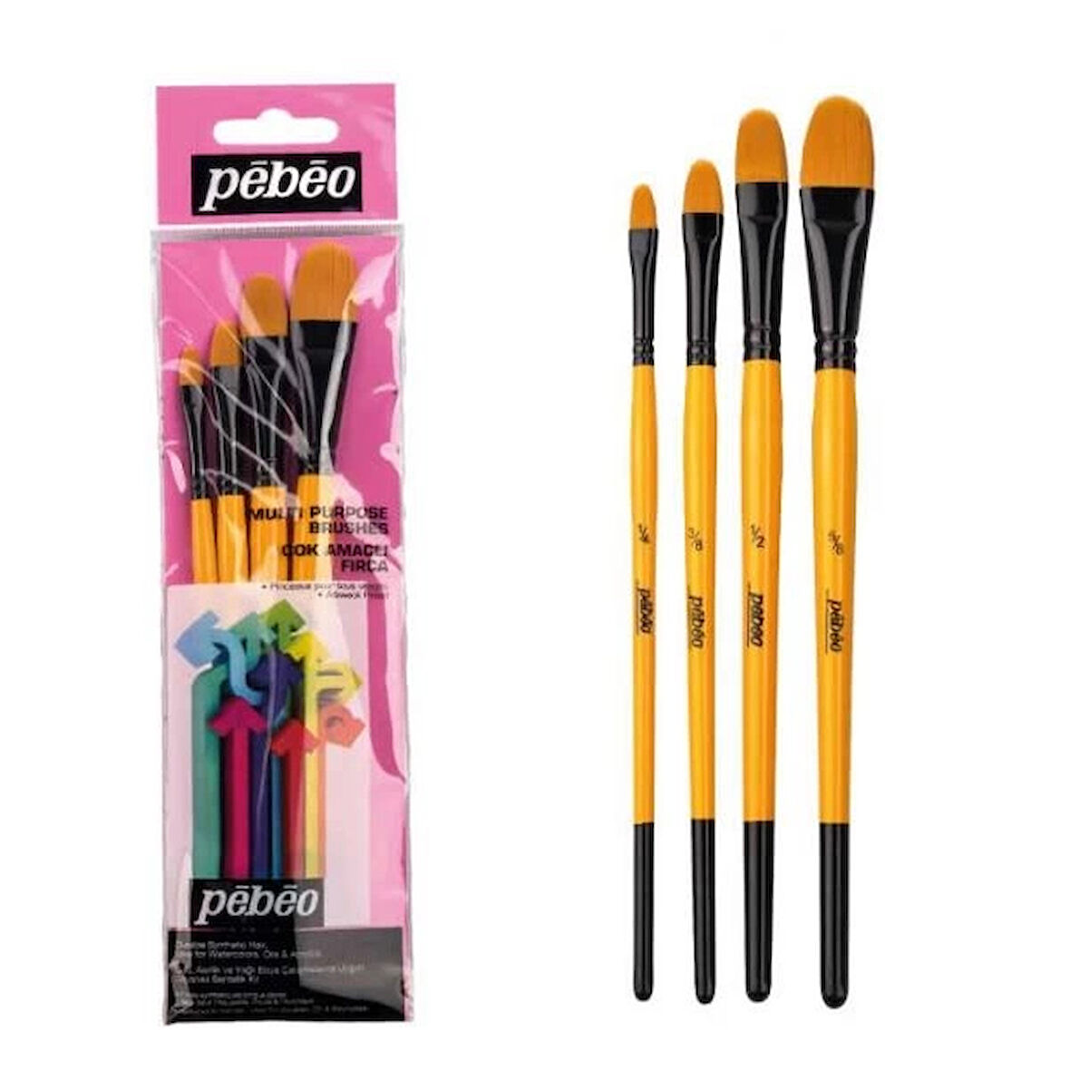 Supertrend 4'lü Kedi Dili Fırça Seti (1/4,3/8,1/2,5/8) SET-11