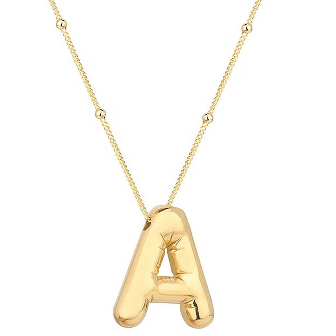 Supertrend Gümüş Gold Balon A Harfi Kadın Kolye