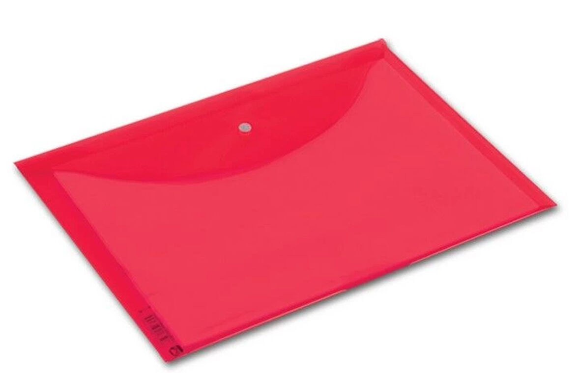 Supertrend Şeffaf Çıtçıtlı Dosya A4 KIRMIZI