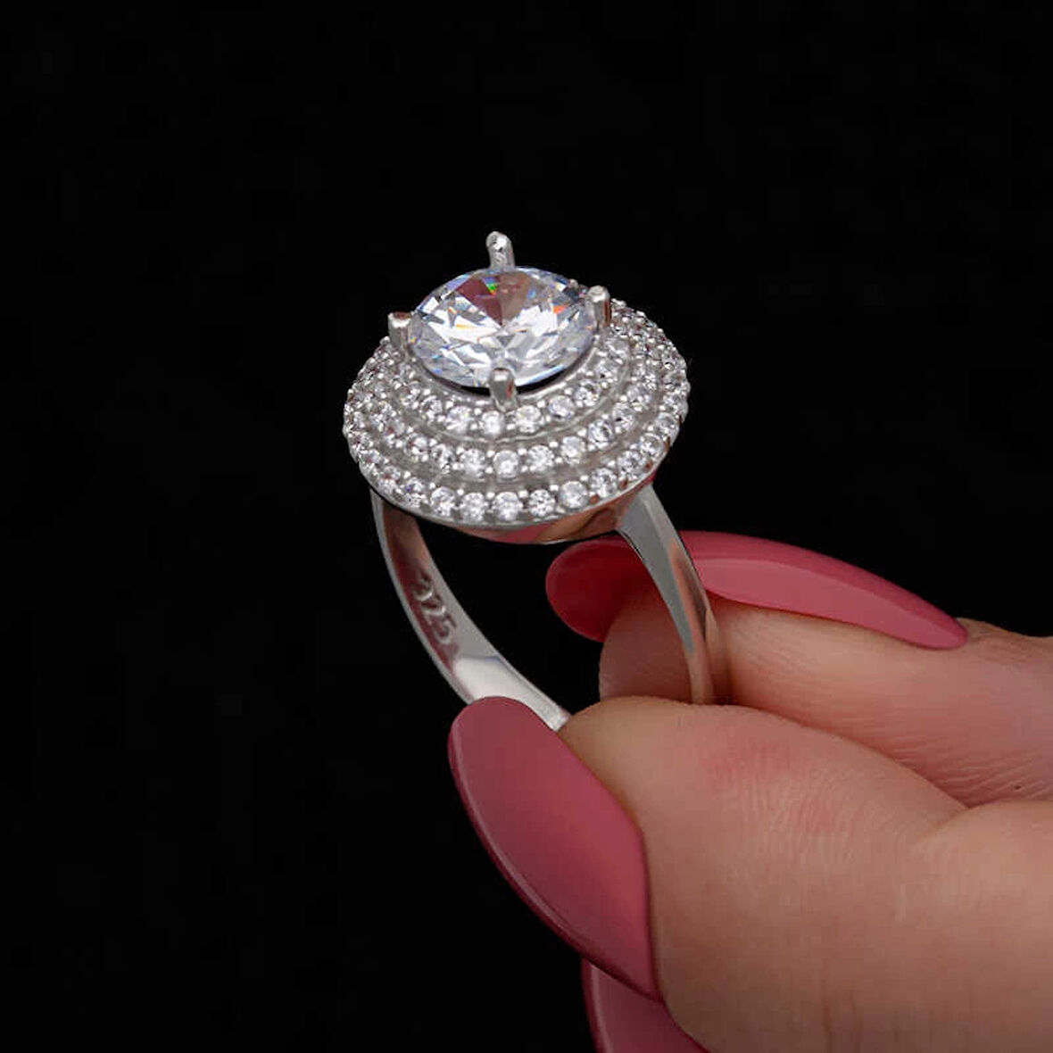 Supertrend Gümüş 3 Sıra Taşlı Anturaj Kadın Yüzük